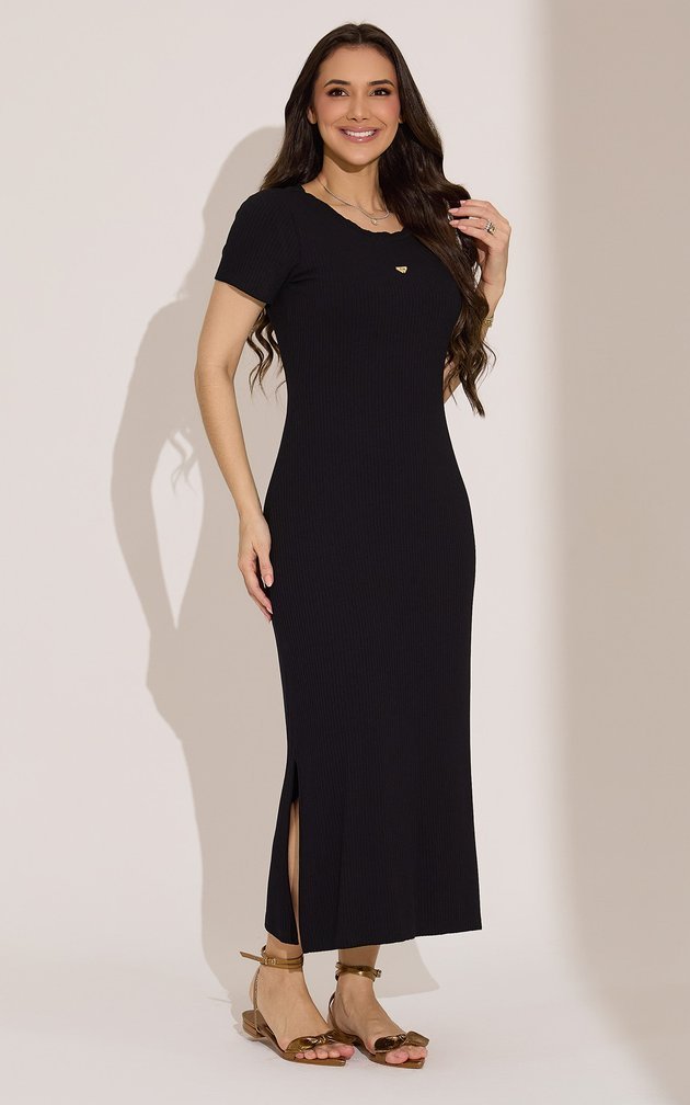 Vestido Midi Canelado Emily - Tata Martello